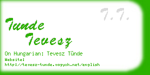 tunde tevesz business card